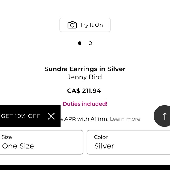 JENNY BIRD NWT SUNDRA EARRINGS - Picture 4 of 5